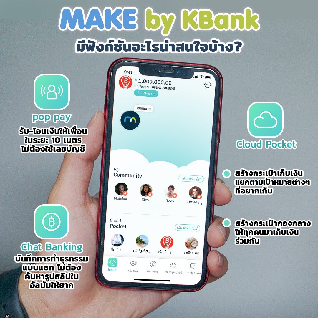 วิธีลงทะเบียน Make By Kbank และเช็คจุดเด่นของแอป Make By Kbank - สนใจยืมเงิน ออนไลน์ผ่านแหล่งเงินด่วนรับสินเชื่อพร้อมบัตรกดเงินสด และมีรีไฟแนนซ์ด้วย